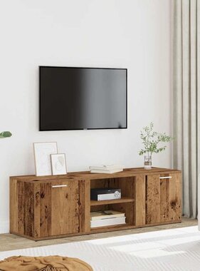 vidaXL Tv-meubel 120x34x37 cm bewerkt hout oud houtkleurig