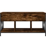 vidaXL Salontafel 100x55x50 cm bewerkt hout en metaal gerookt eiken