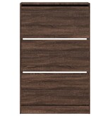 vidaXL Schoenenkast 80x21x125,5 cm bewerkt hout bruin eikenkleur