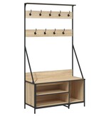 vidaXL Kledingrek met schoenenrek 100x41x184 cm sonoma eikenkleurig