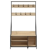 vidaXL Kledingrek met schoenenrek 100x41x184 cm sonoma eikenkleurig