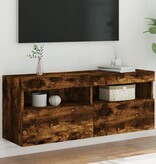 VidaXL Tv-wandmeubel met LED-verlichting 100x30x40 cm gerookt eiken
