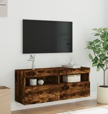 VidaXL Tv-wandmeubel met LED-verlichting 100x30x40 cm gerookt eiken