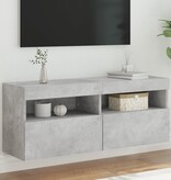 VidaXL Tv-wandmeubel met LED-verlichting 100x30x40 cm betongrijs