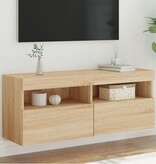 VidaXL Tv-wandmeubel met LED-verlichting 100x30x40 cm sonoma eiken