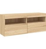 VidaXL Tv-wandmeubel met LED-verlichting 100x30x40 cm sonoma eiken