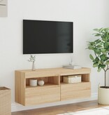 VidaXL Tv-wandmeubel met LED-verlichting 100x30x40 cm sonoma eiken