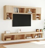 VidaXL Tv-meubels met LED-verlichting 2 st 100x30x30 cm sonoma eiken