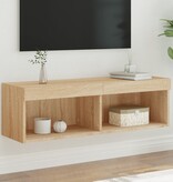 VidaXL Tv-meubel met LED-verlichting 100x30x30 cm sonoma eikenkleurig