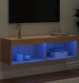 VidaXL Tv-meubel met LED-verlichting 100x30x30 cm sonoma eikenkleurig