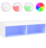 VidaXL Tv-meubel met LED-verlichting 100x30x30 cm wit