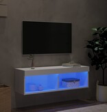 VidaXL Tv-meubel met LED-verlichting 100x30x30 cm wit