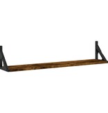 VidaXL Wandschappen 2 st 80x15x15,5 cm bewerkt hout gerookt eiken