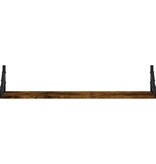 VidaXL Wandschappen 2 st 80x15x15,5 cm bewerkt hout gerookt eiken
