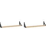 VidaXL Wandschappen 2 st 80x15x15,5 cm bewerkt hout sonoma eikenkleur