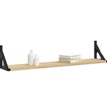 VidaXL Wandschappen 2 st 80x15x15,5 cm bewerkt hout sonoma eikenkleur