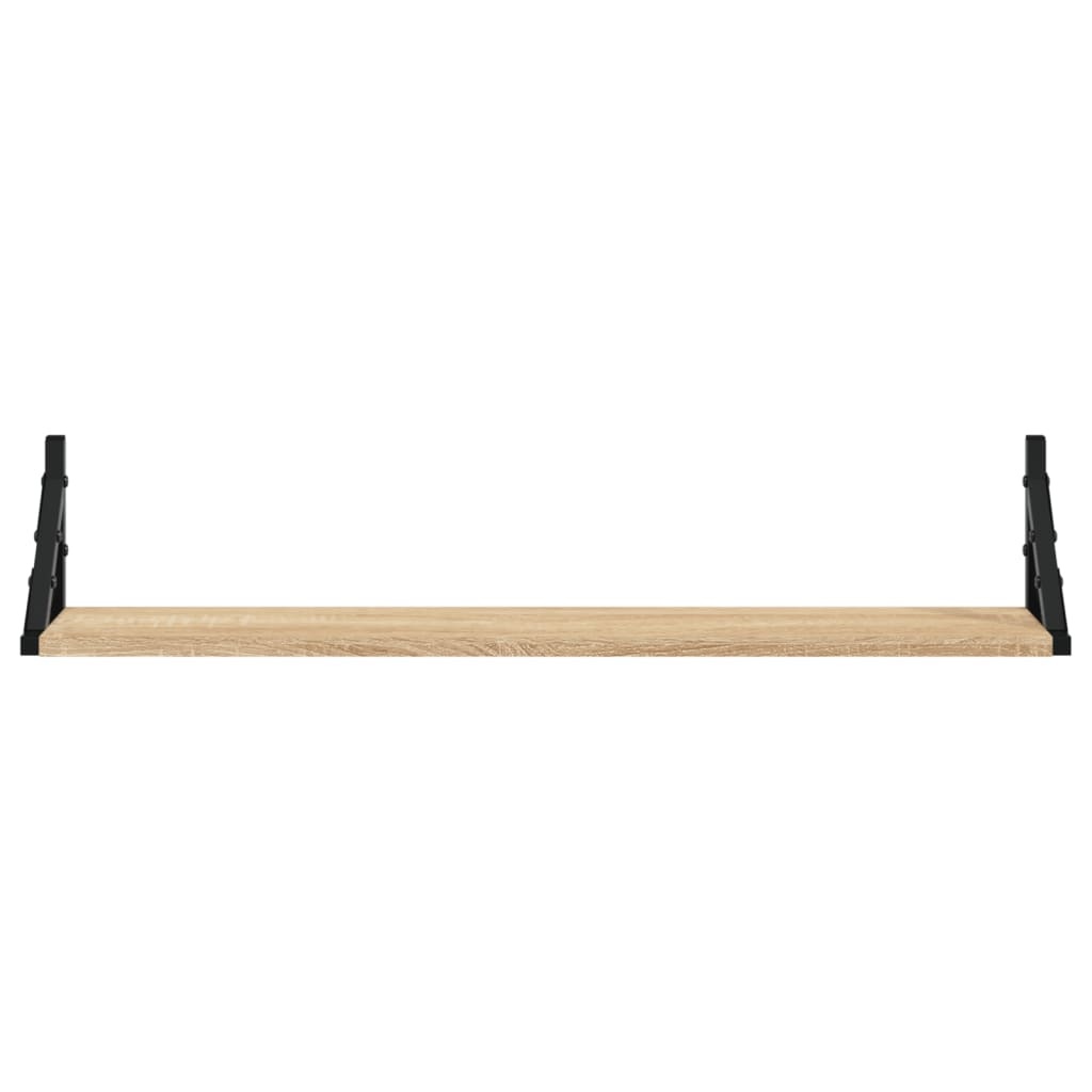 VidaXL Wandschappen 2 st 80x15x15,5 cm bewerkt hout sonoma eikenkleur