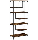 VidaXL Boekenkast 81x36x176 cm bewerkt hout gerookt eikenkleurig