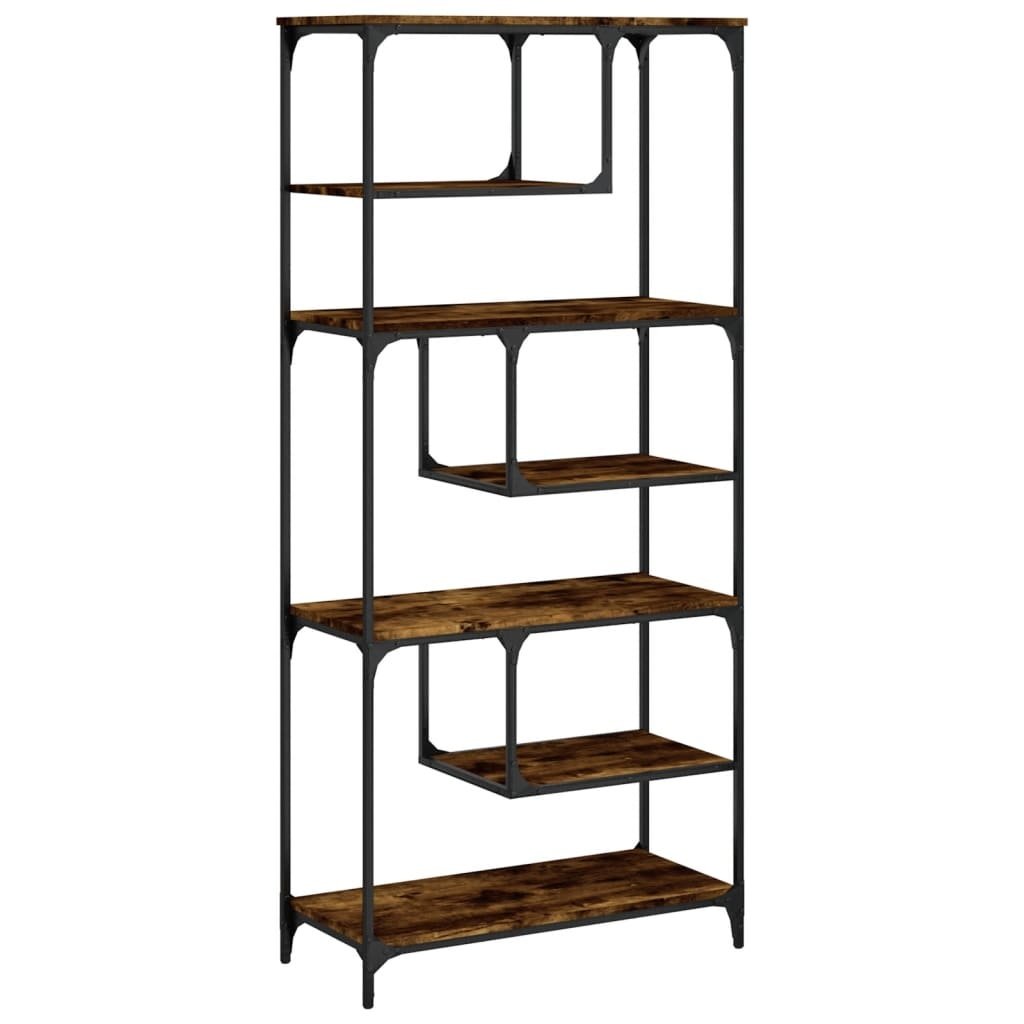 VidaXL Boekenkast 81x36x176 cm bewerkt hout gerookt eikenkleurig