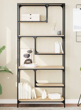 VidaXL Boekenkast 81x36x176 cm bewerkt hout sonoma eikenkleurig