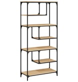 VidaXL Boekenkast 81x36x176 cm bewerkt hout sonoma eikenkleurig