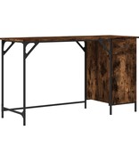 VidaXL Bureau 131x48x75 cm bewerkt hout gerookt eikenkleurig