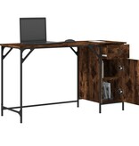 VidaXL Bureau 131x48x75 cm bewerkt hout gerookt eikenkleurig
