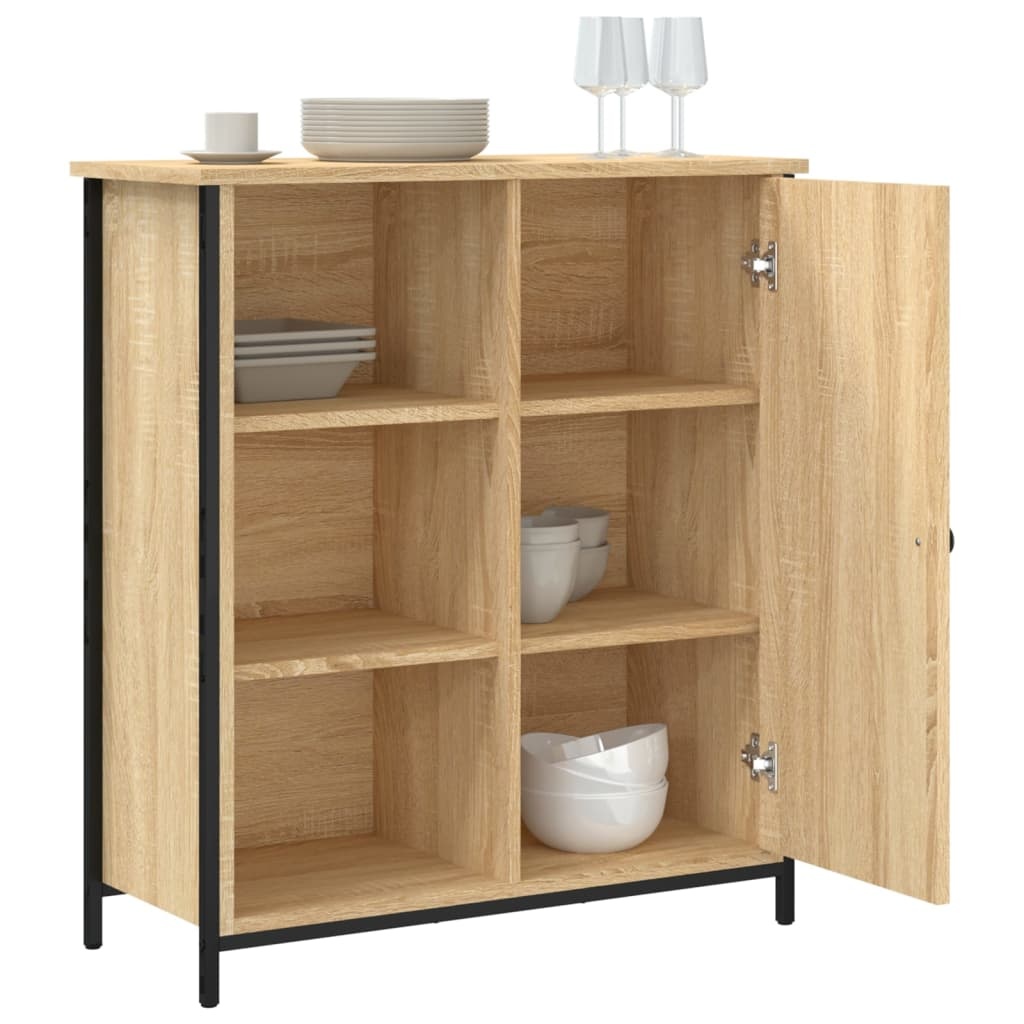 VidaXL Dressoir 70x30x80 cm bewerkt hout sonoma eikenkleurig
