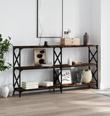 VidaXL Wandtafel 156x28x80,5 cm bewerkt hout gerookt eikenkleurig