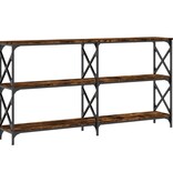 VidaXL Wandtafel 156x28x80,5 cm bewerkt hout gerookt eikenkleurig