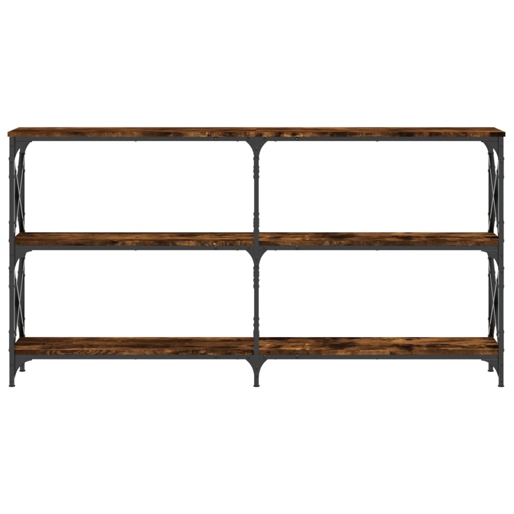 VidaXL Wandtafel 156x28x80,5 cm bewerkt hout gerookt eikenkleurig