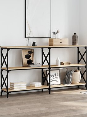 VidaXL Wandtafel 156x28x80,5 cm bewerkt hout sonoma eikenkleurig