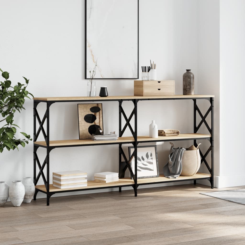 VidaXL Wandtafel 156x28x80,5 cm bewerkt hout sonoma eikenkleurig
