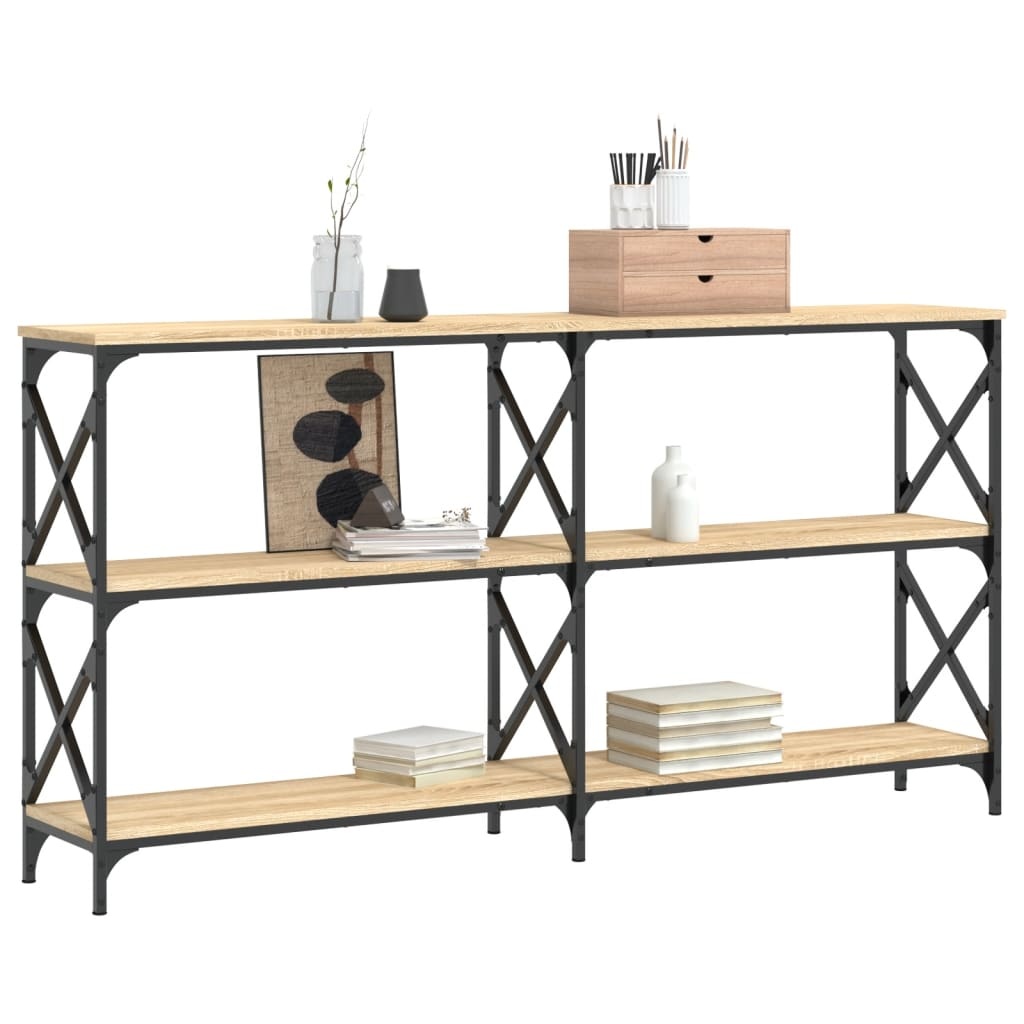 VidaXL Wandtafel 156x28x80,5 cm bewerkt hout sonoma eikenkleurig