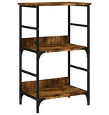 VidaXL Boekenrek 50x33x82 cm bewerkt hout gerookt eikenkleurig