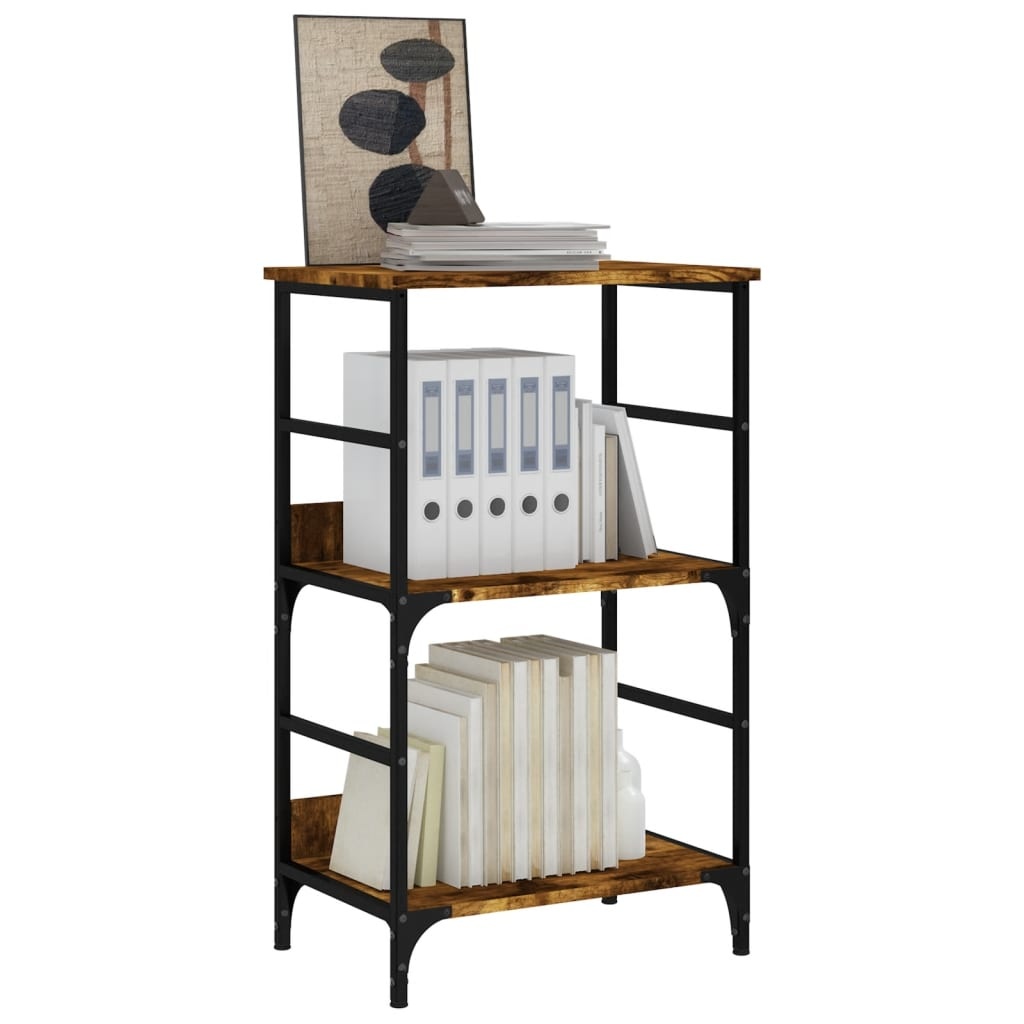 VidaXL Boekenrek 50x33x82 cm bewerkt hout gerookt eikenkleurig