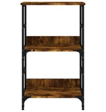 VidaXL Boekenrek 50x33x82 cm bewerkt hout gerookt eikenkleurig