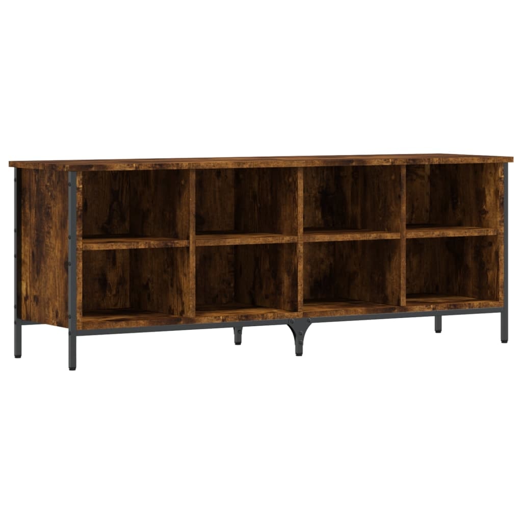 VidaXL Schoenenkast 131x35x50 cm bewerkt hout gerookt eikenkleurig