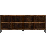 VidaXL Schoenenkast 131x35x50 cm bewerkt hout gerookt eikenkleurig