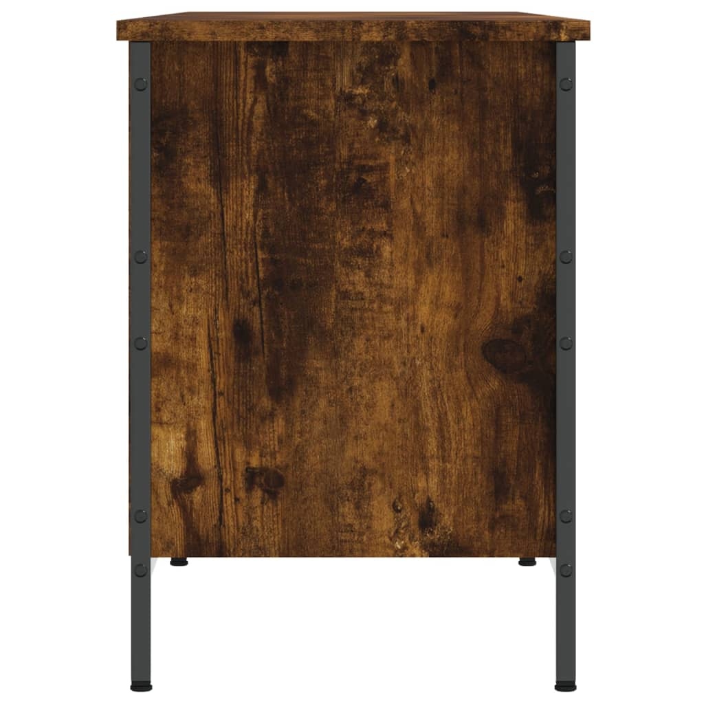 VidaXL Schoenenkast 131x35x50 cm bewerkt hout gerookt eikenkleurig