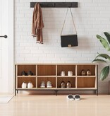 VidaXL Schoenenkast 131x35x50 cm bewerkt hout sonoma eikenkleurig