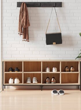 VidaXL Schoenenkast 131x35x50 cm bewerkt hout sonoma eikenkleurig