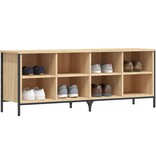 VidaXL Schoenenkast 131x35x50 cm bewerkt hout sonoma eikenkleurig