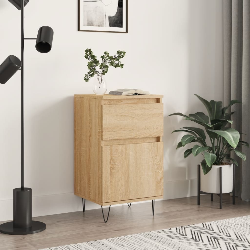 VidaXL Dressoir 40x35x70 cm bewerkt hout sonoma eikenkleurig