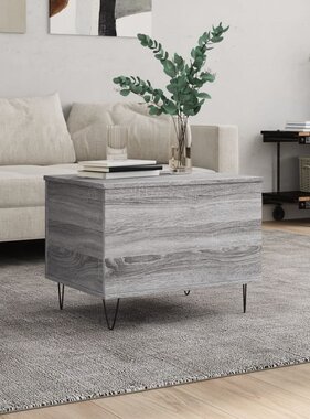 VidaXL Salontafel 60x44,5x45 cm bewerkt hout grijs sonoma eikenkleurig
