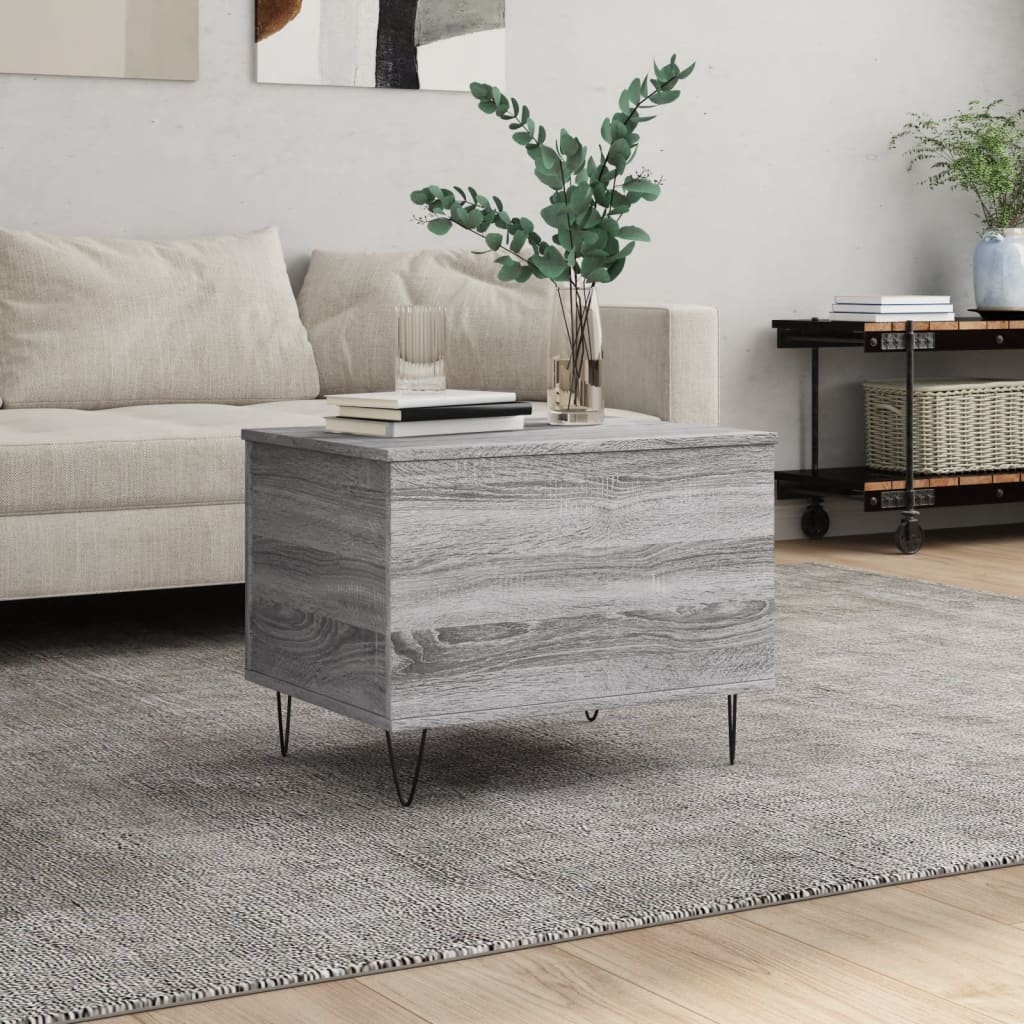 VidaXL Salontafel 60x44,5x45 cm bewerkt hout grijs sonoma eikenkleurig