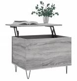 VidaXL Salontafel 60x44,5x45 cm bewerkt hout grijs sonoma eikenkleurig