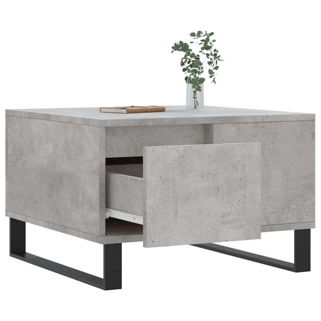 VidaXL Salontafel 55x55x36,5 cm bewerkt hout betongrijs