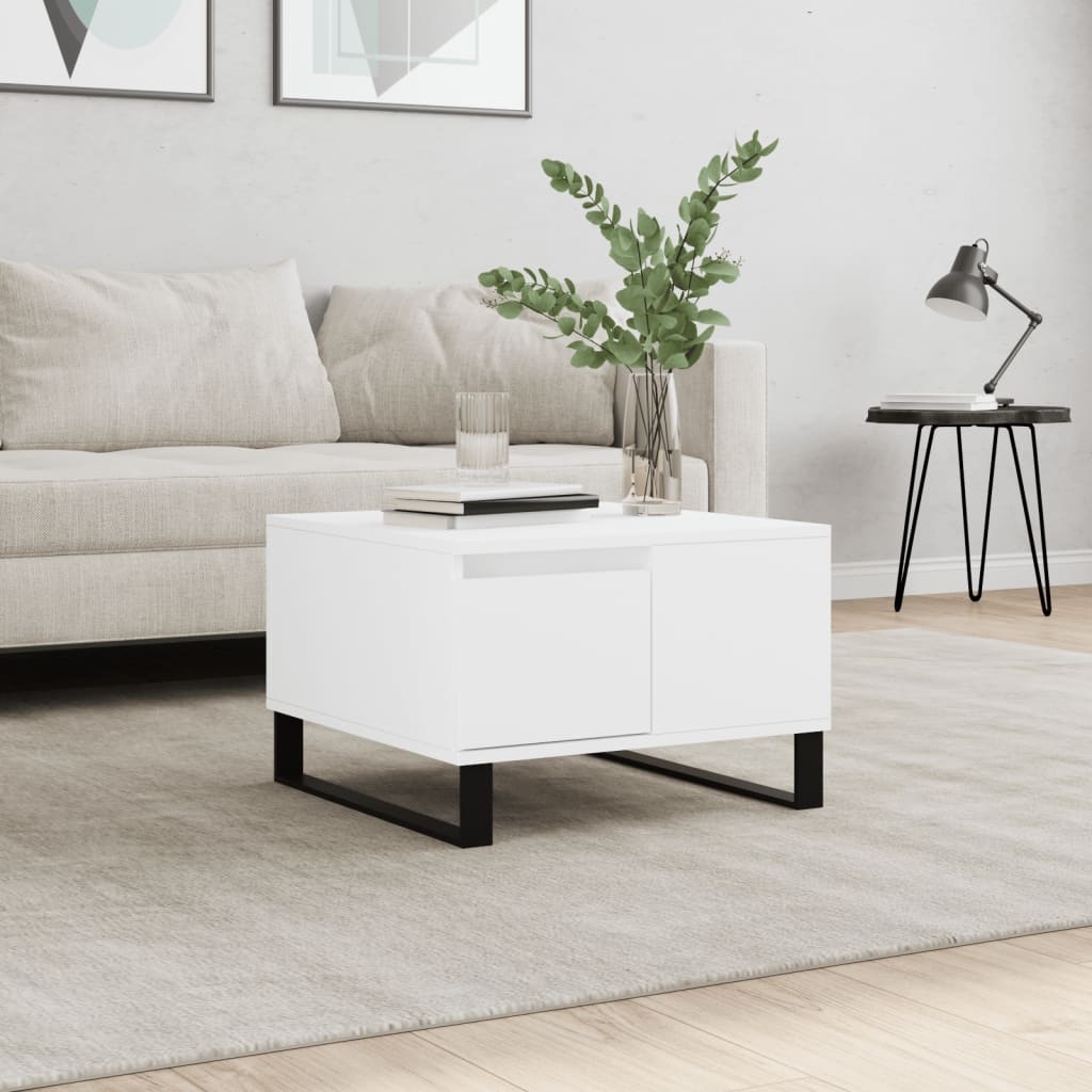 VidaXL Salontafel 55x55x36,5 cm bewerkt hout wit