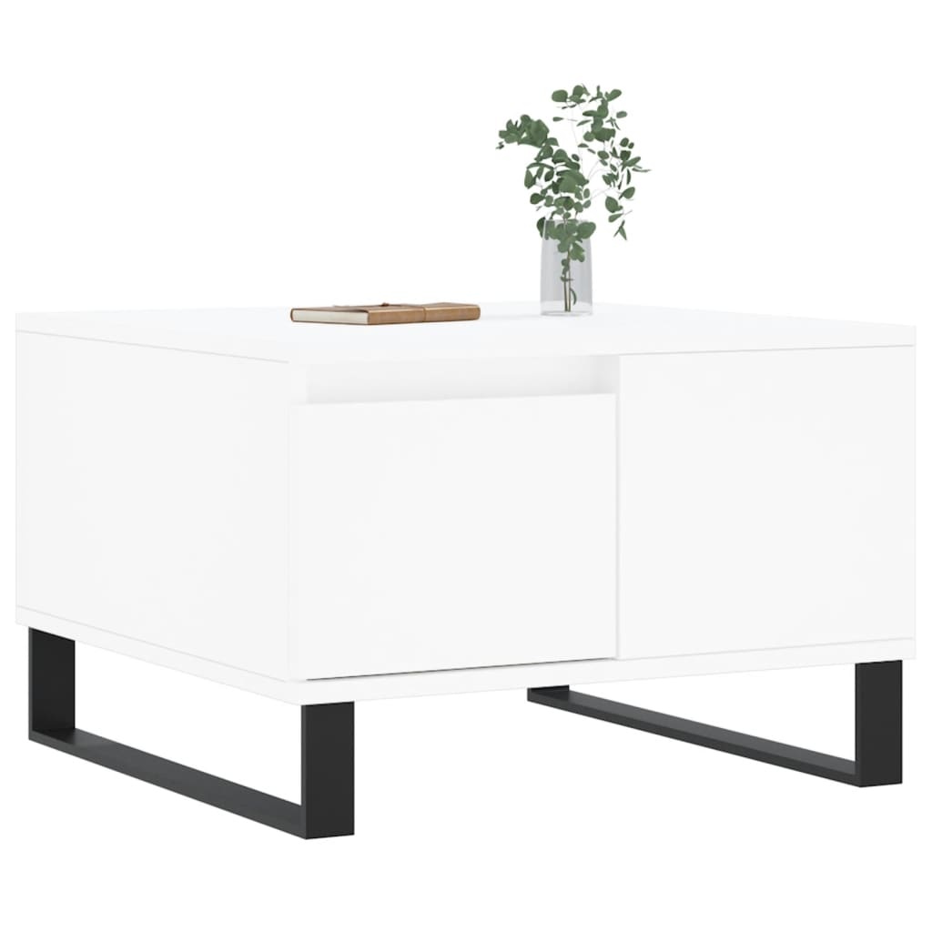 VidaXL Salontafel 55x55x36,5 cm bewerkt hout wit
